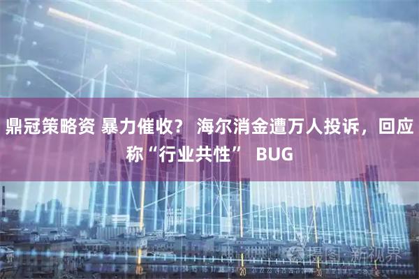 鼎冠策略资 暴力催收？ 海尔消金遭万人投诉，回应称“行业共性”  BUG